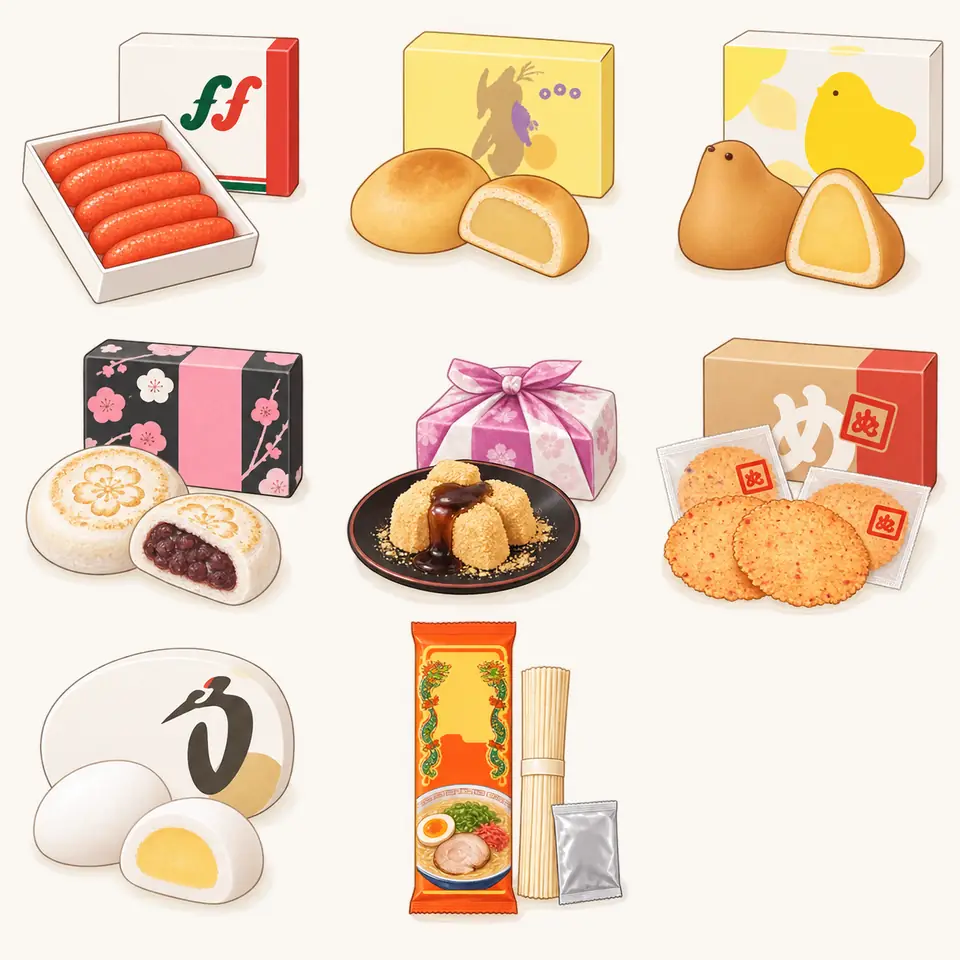 味の明太子の特徴を描いたイラスト