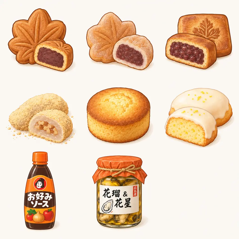 瀬戸田レモンケーキ 島ごころの特徴を描いたイラスト