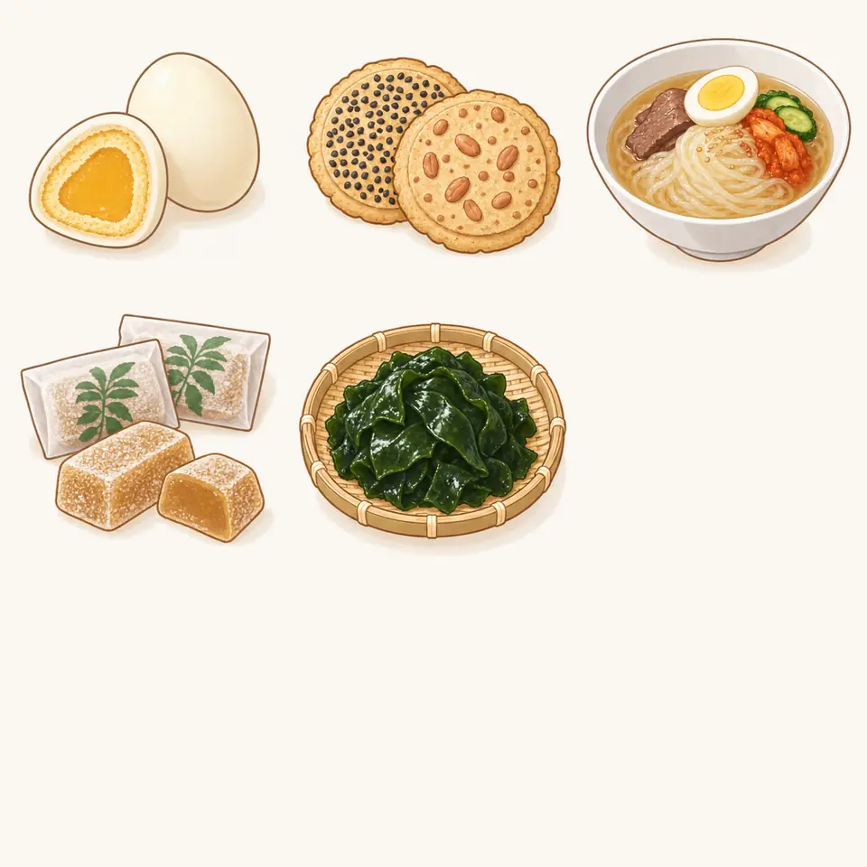 かもめの玉子の特徴を描いたイラスト
