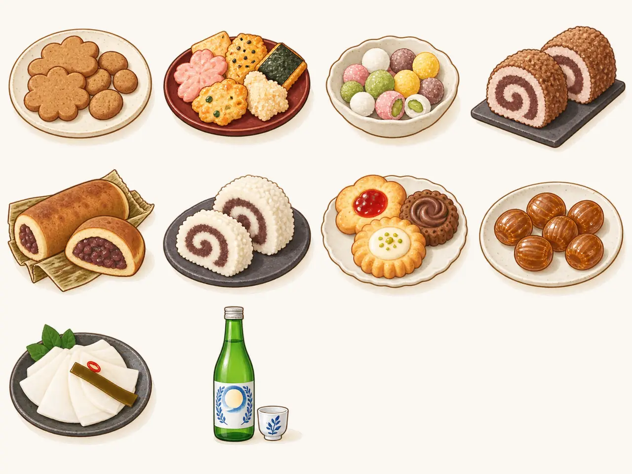 そばぼうろの特徴を描いたイラスト