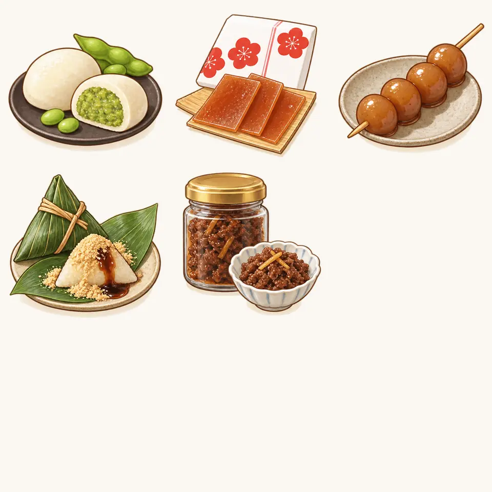 乃し梅の特徴を描いたイラスト