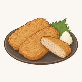 じゃこ天の特徴を描いたイラスト